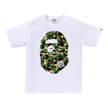 BAPE ABC Camo Big Ape Head Tee 'White/Green'