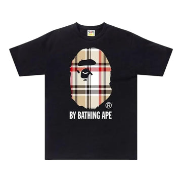 BAPE A Bathing Ape Check Tee Black/Beige