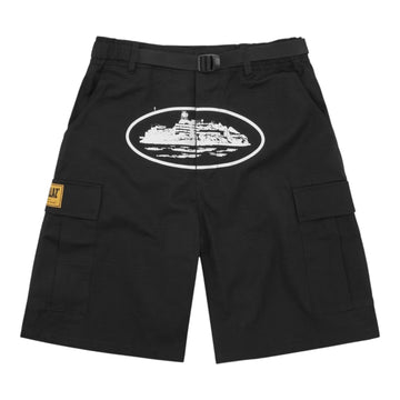 Corteiz Alcatraz Cargo Shorts - Black