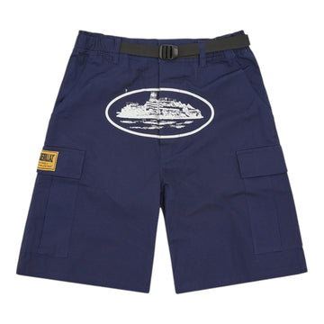 Corteiz Alcatraz Cargo Shorts - Navy