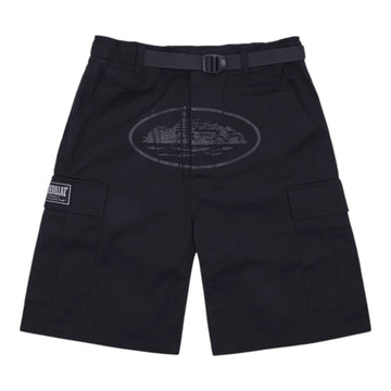 Corteiz Alcatraz Cargo Shorts - Triple Black
