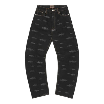 Corteiz Alcatraz Pattern Denim Jeans 'Black'