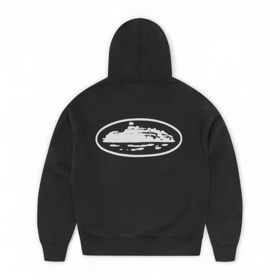 Corteiz Island Puff Print Zip Hoodie - Black