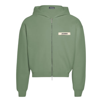 Jacquemus Le Hoodie Zip Gros Grain 'Pale Green'