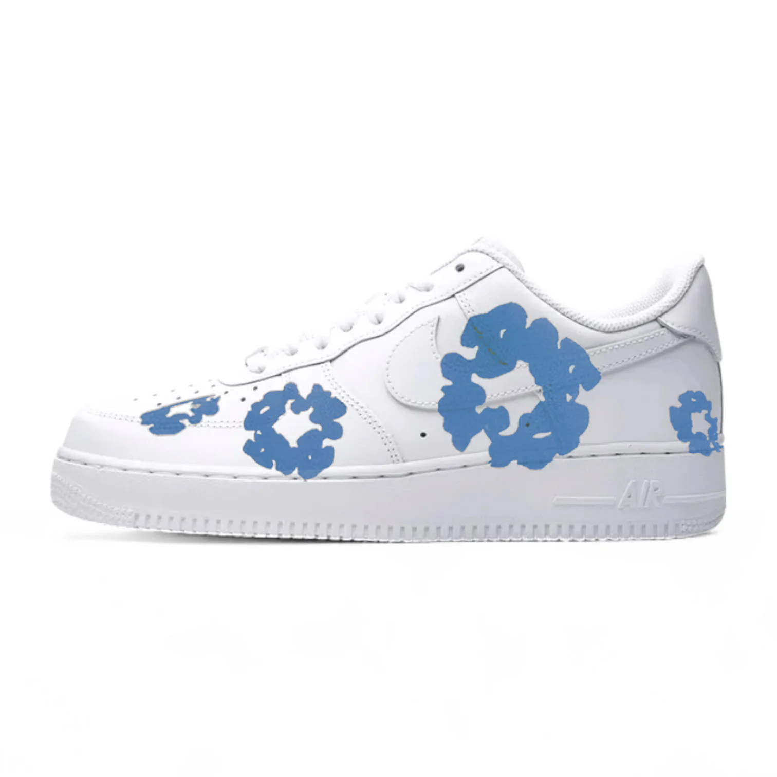 Nike Air Force 1 ’07 White – Custom Denim Tears Blue
