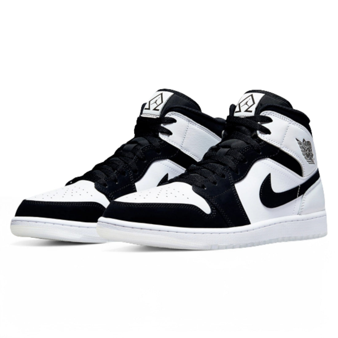 Air Jordan 1 Mid 'White Black Diamond'
