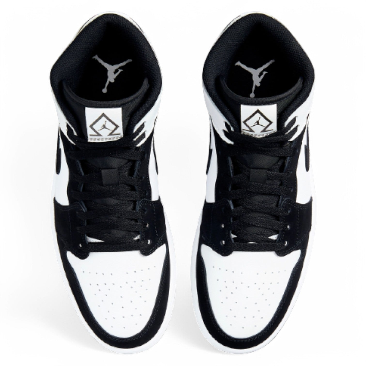 Air Jordan 1 Mid 'White Black Diamond'