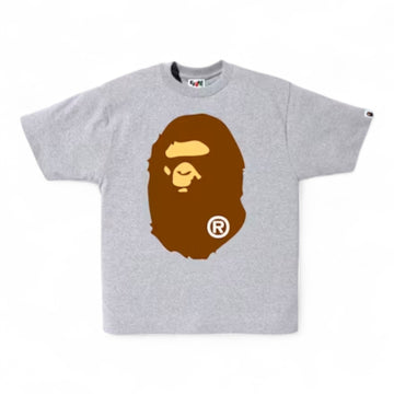 Bape Pigment Big Ape Head Tee - Gray