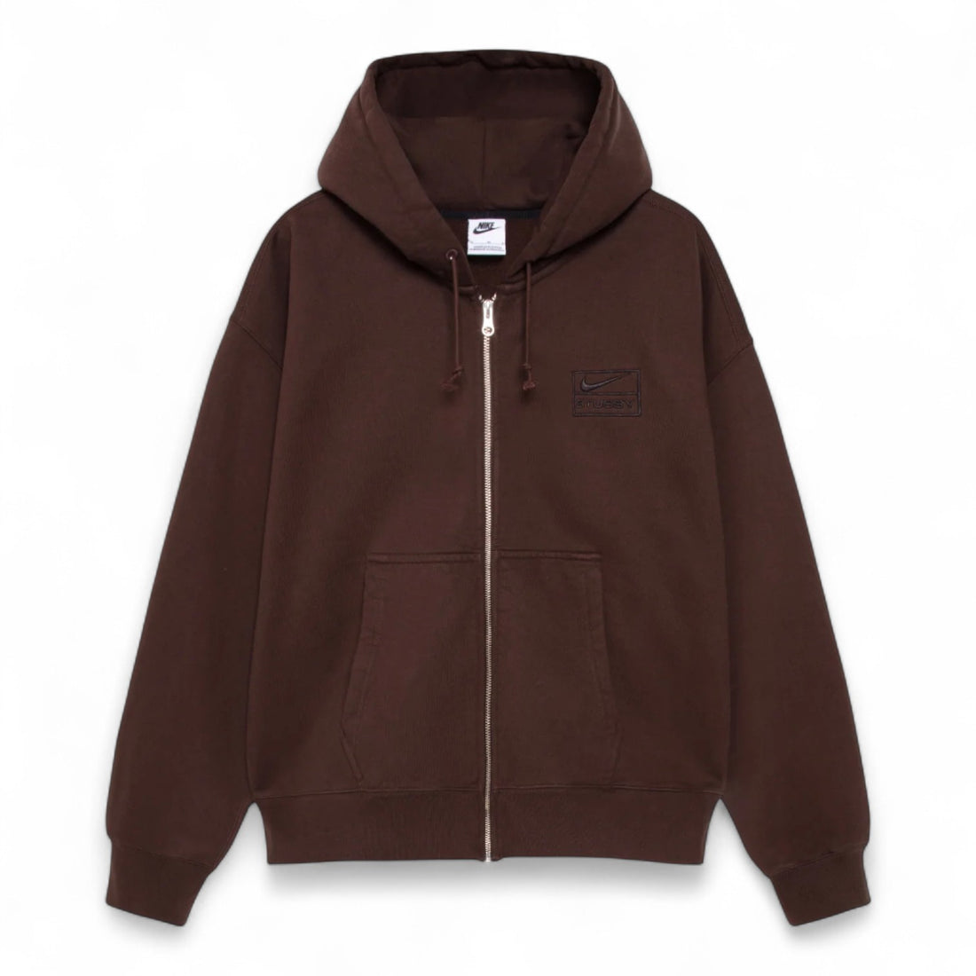 Stussy & Nike Stone Washed Fleece Zip Hoodie - Dark Cinder