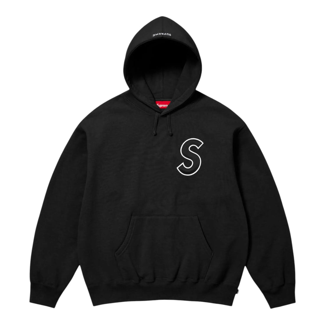 Supreme S Logo Hooded Sweatshirt - Black