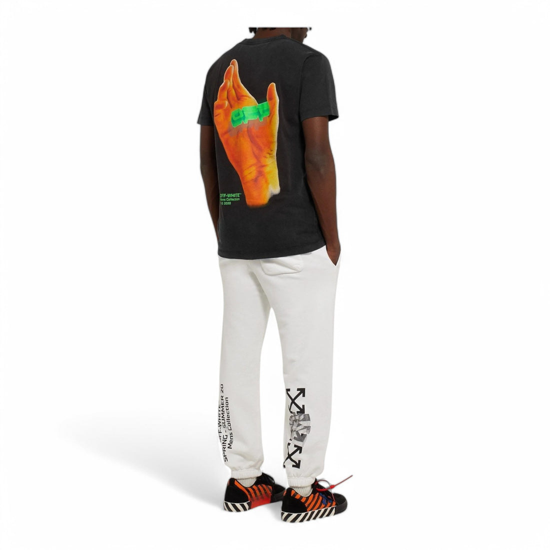 Off-White Oversized Logo Embroidered Cotton T-Shirt 'Black'