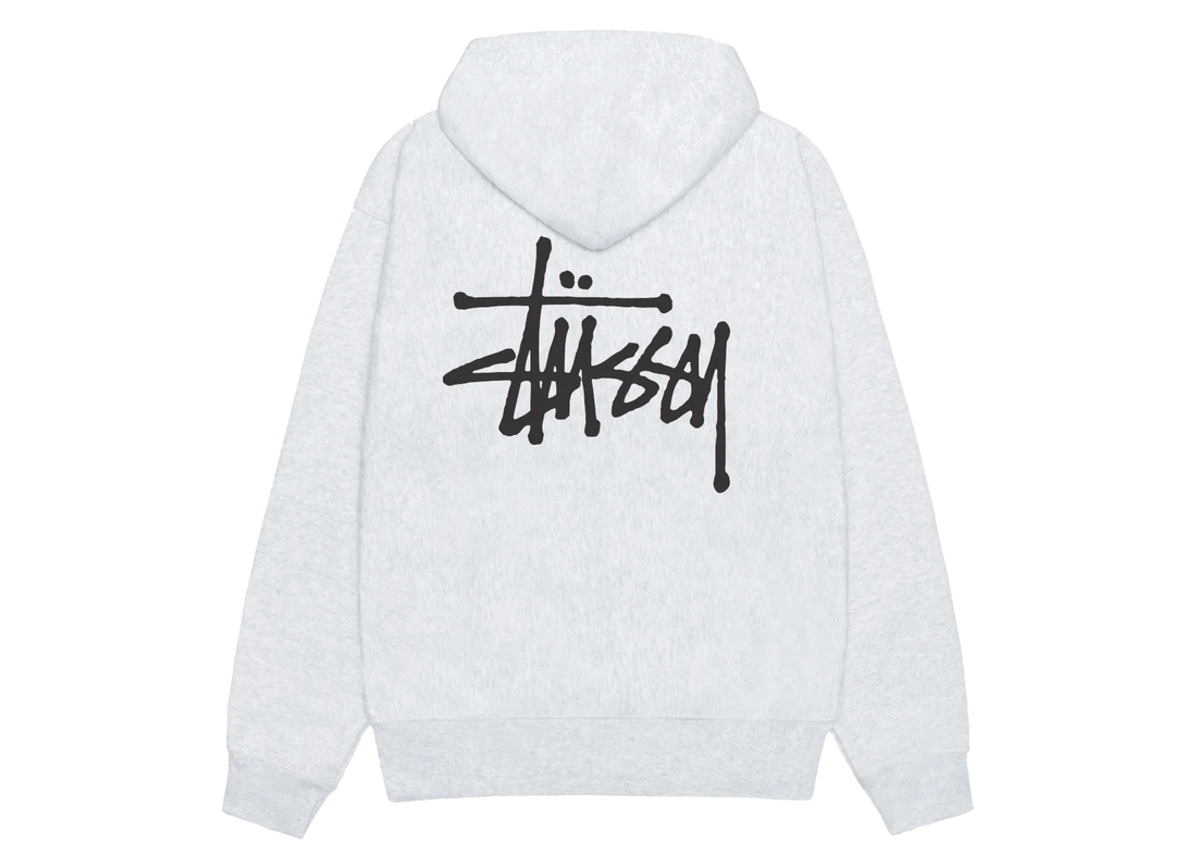 Stussy Basic Hoodie Ash Heather