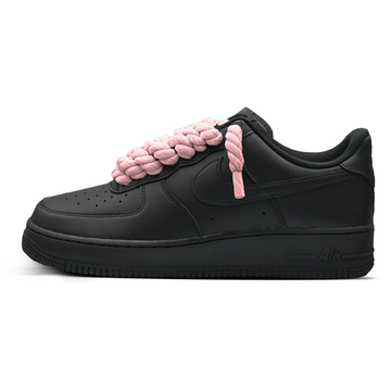 Air Force 1 Low Rope Laces Black- Pink