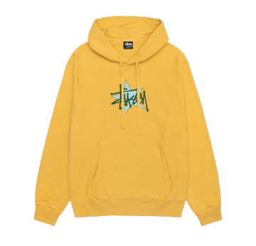 Stussy Star Hoodie Pigment Dyed Yellow