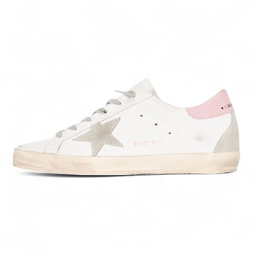 Golden Goose Super-Star Leather Sneakers - White & Pink