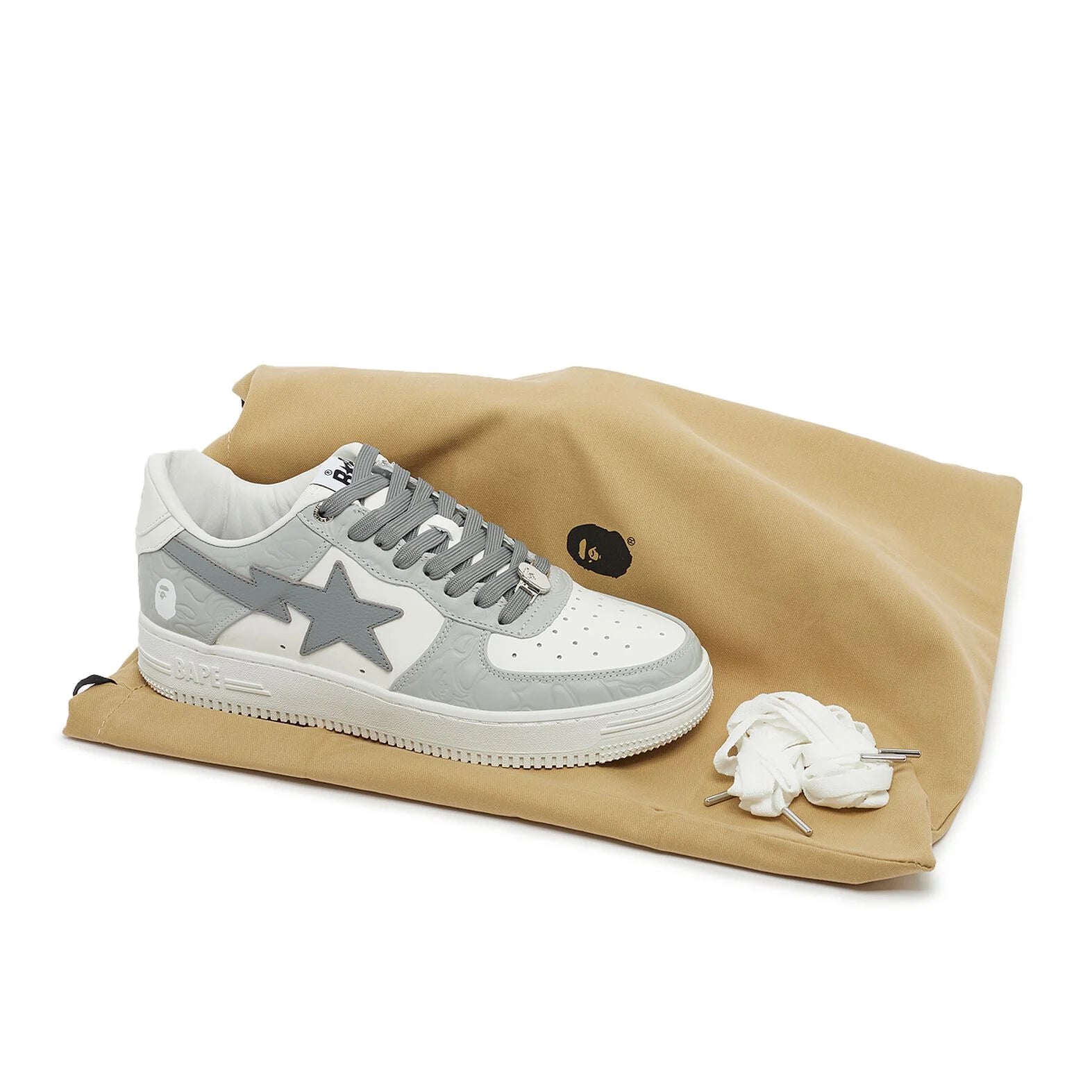 A Bathing Ape BapeSta 'Camo White Grey'