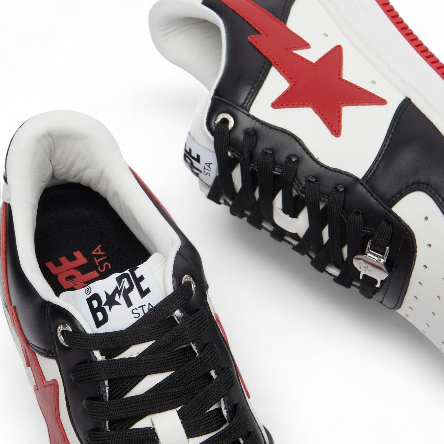 A Bathing Ape Bape Sta - White Black Red