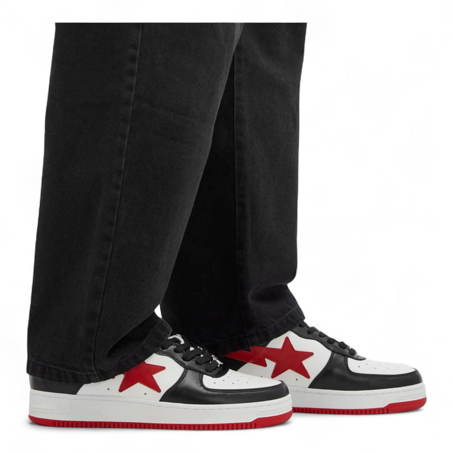 A Bathing Ape Bape Sta - White Black Red