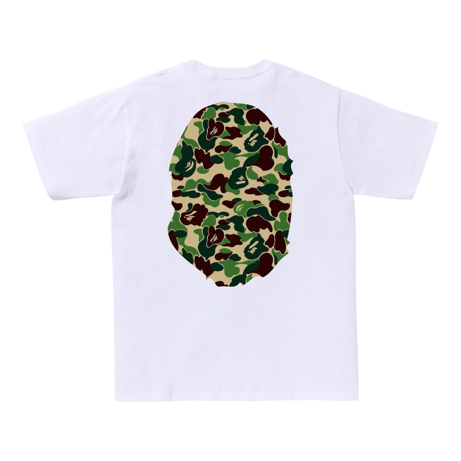 BAPE ABC Camo Big Ape Head Tee 'White/Green'
