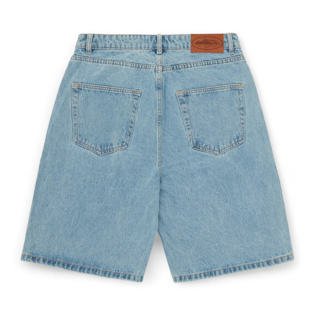 Corteiz Alcatraz Baggy Shorts Washed Blue