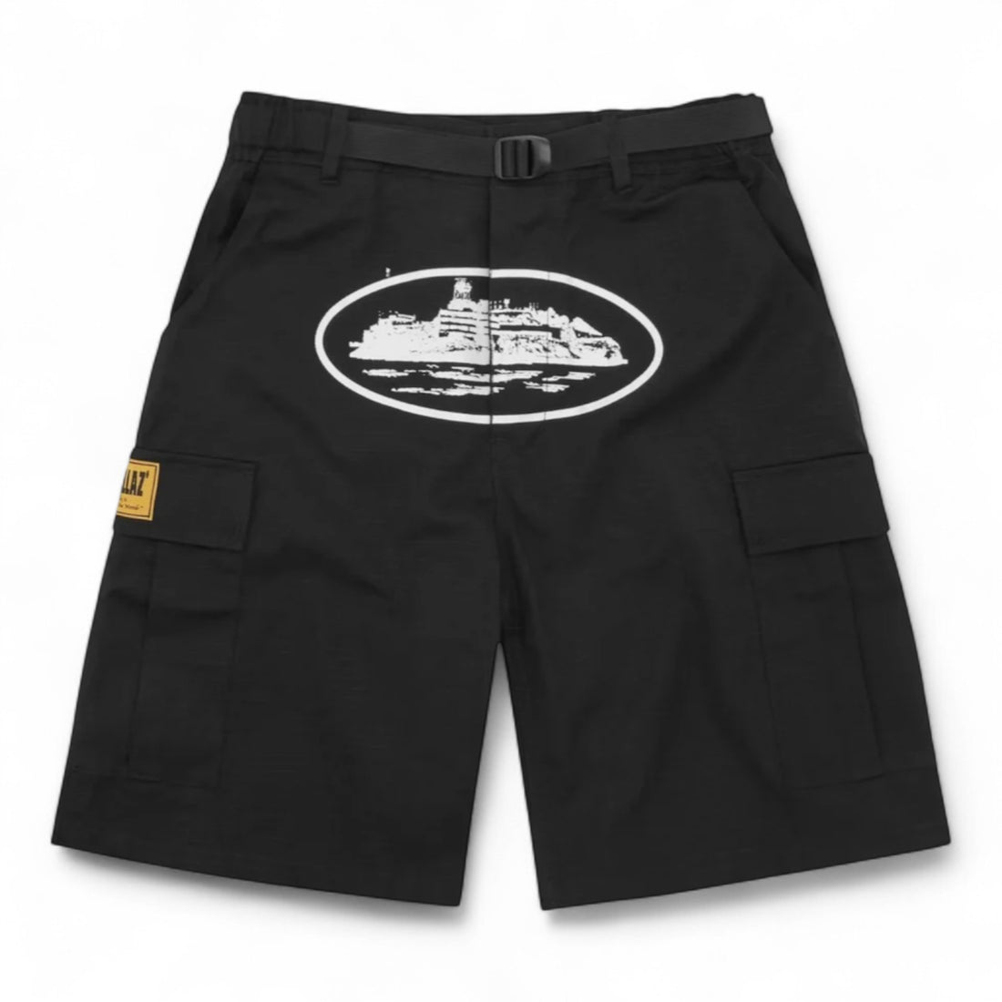 Corteiz Alcatraz Cargo Shorts - Black