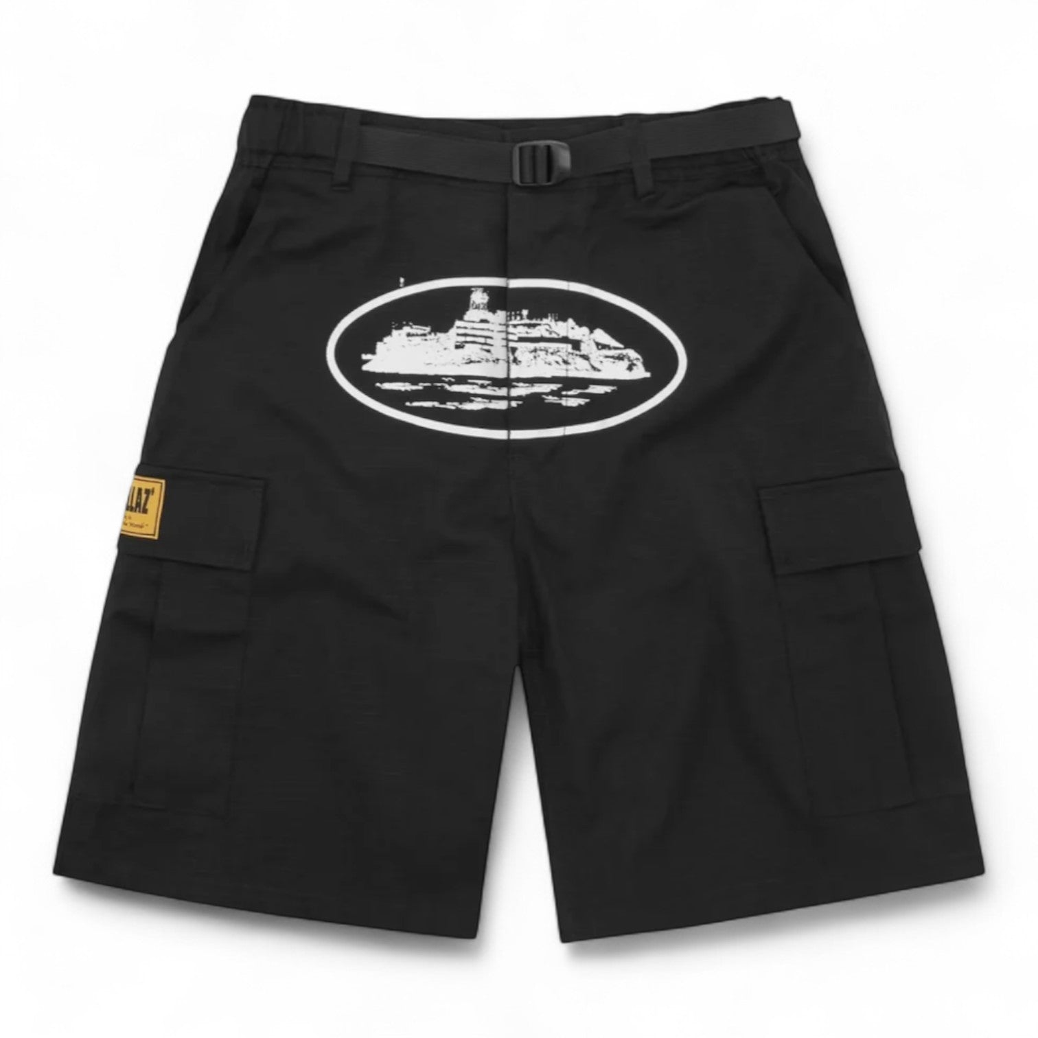 Corteiz Alcatraz Cargo Shorts - Black