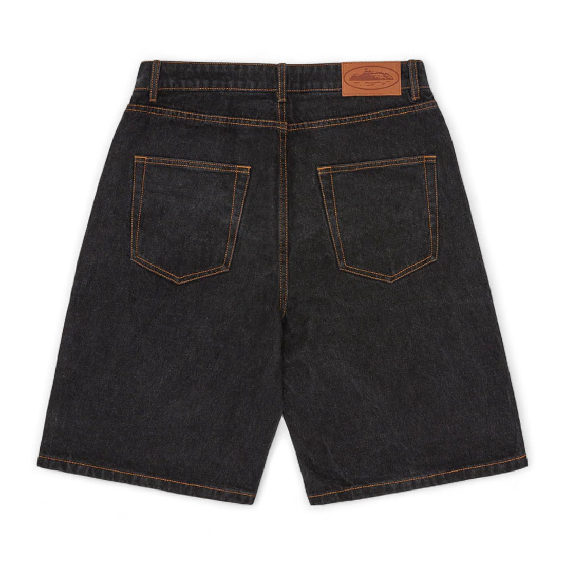 Corteiz Alcatraz Denim Shorts Washed Black
