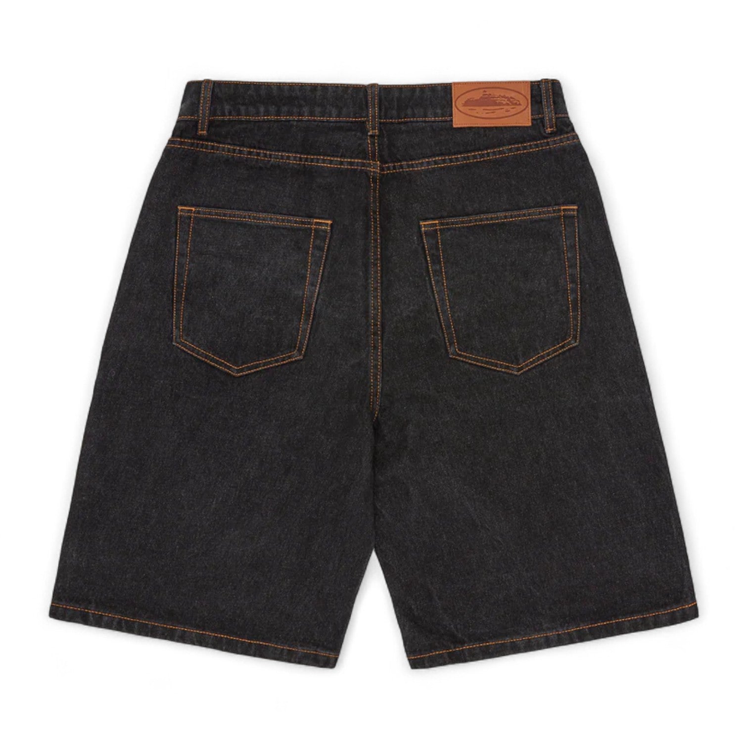Corteiz Alcatraz Denim Shorts Washed Black