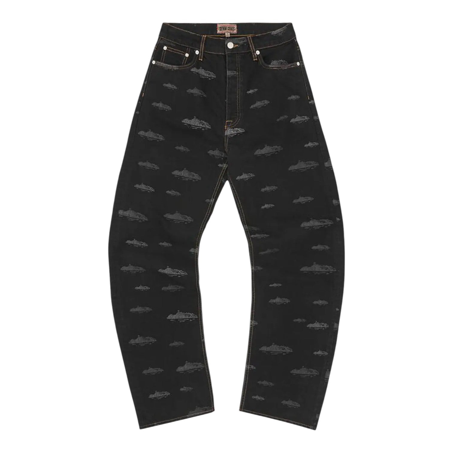Corteiz Alcatraz Pattern Denim Jeans 'Black'