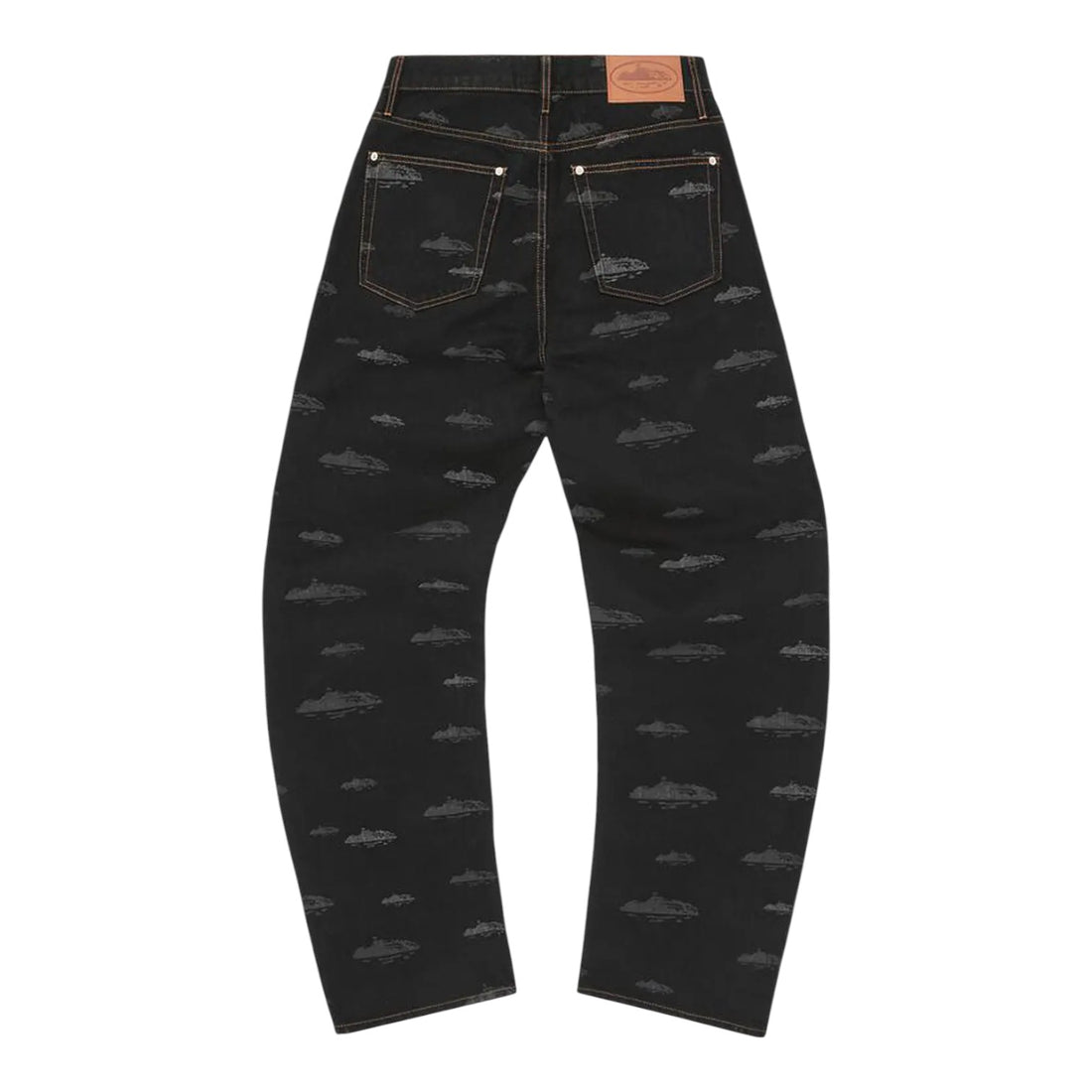Corteiz Alcatraz Pattern Denim Jeans 'Black'