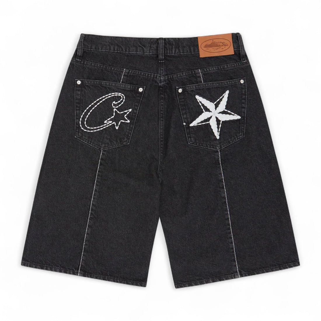 Corteiz C-Star Denim Jorts - Black