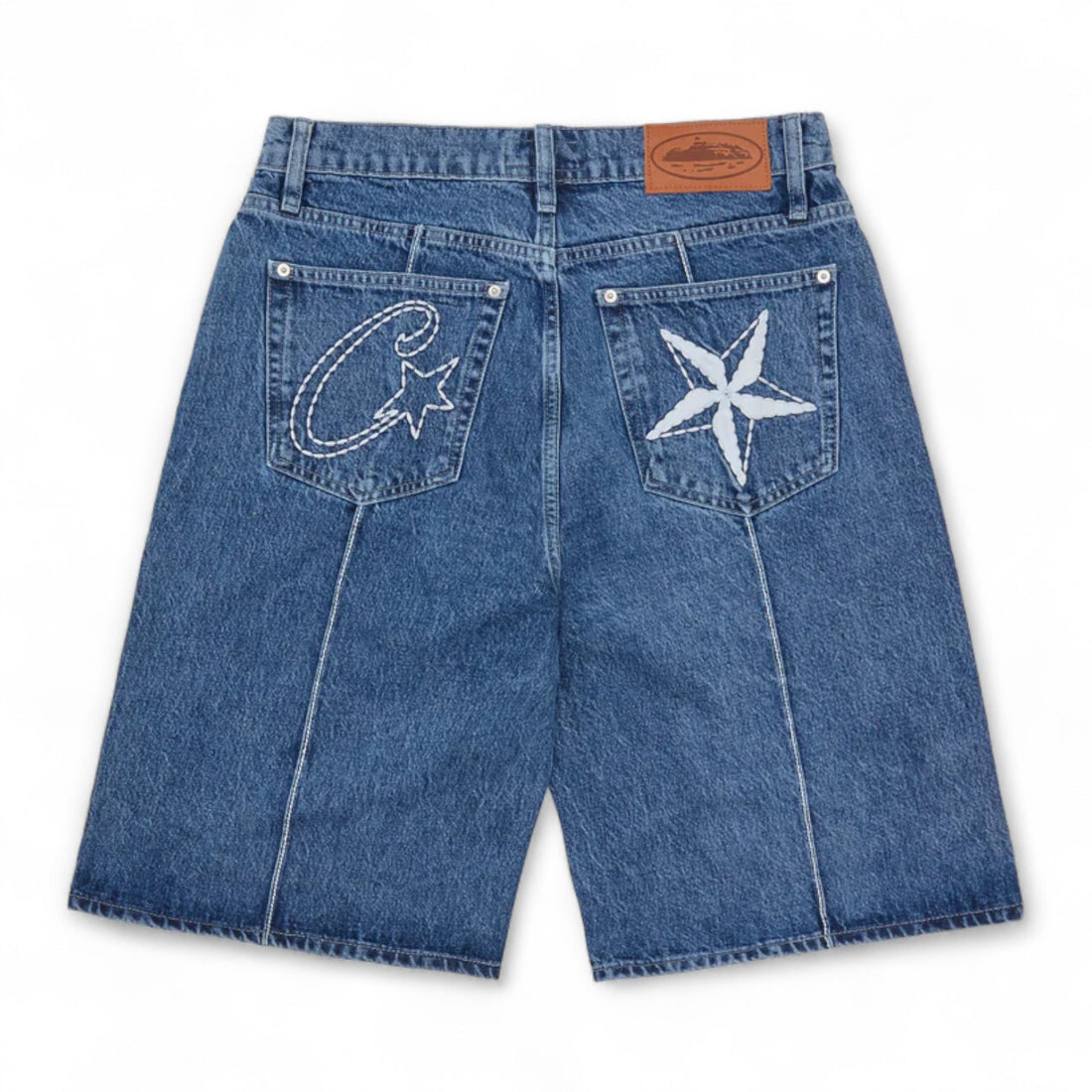 Corteiz C-Star Denim Jorts - Faded Blue