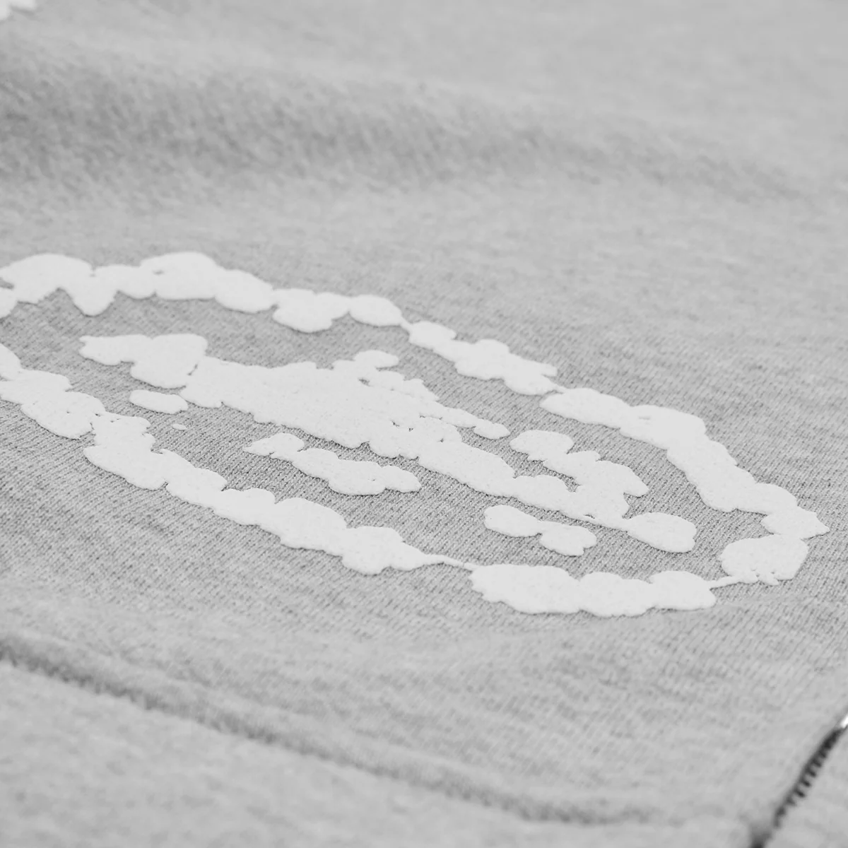 Corteiz Denim Tears Island Wreath Zip Hoodie - Heather Grey