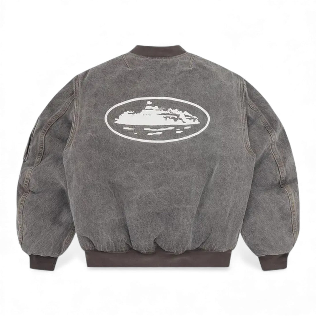 Corteiz Island Bomber Jacket - Light Grey