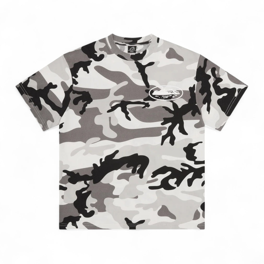 Corteiz Island Puff Print Tee - Arctic Camo