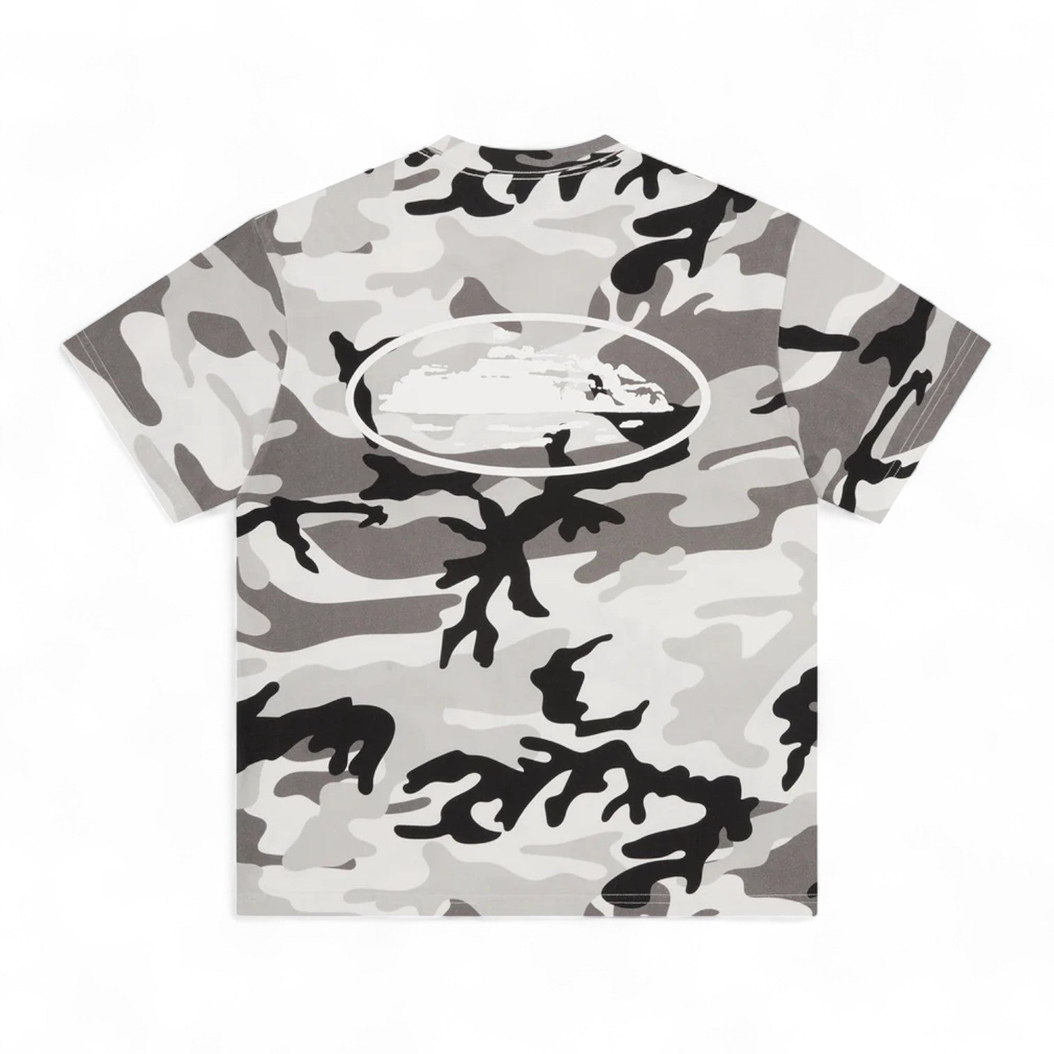 Corteiz Island Puff Print Tee - Arctic Camo