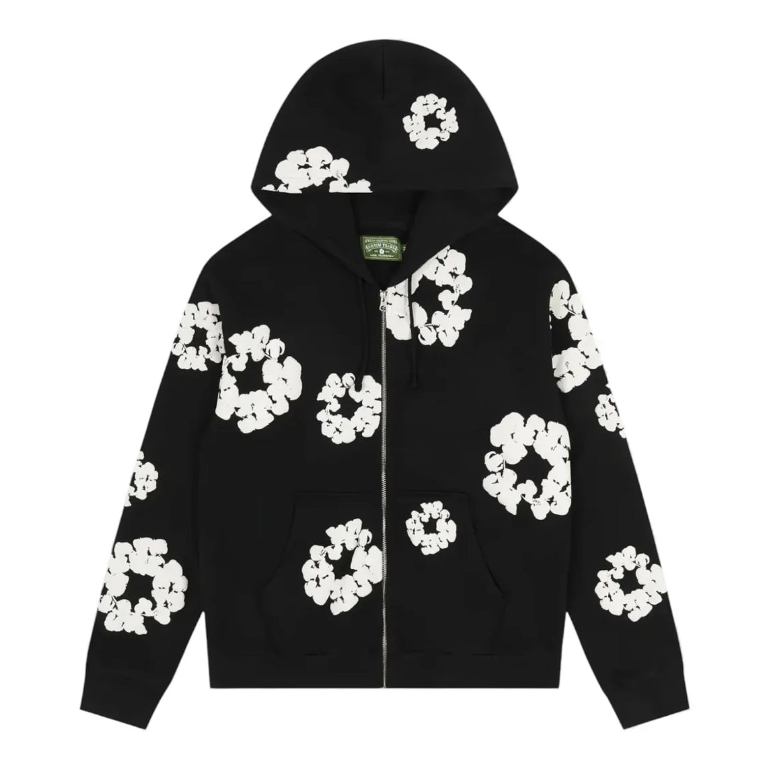 Denim Tears Cotton Wreath Zip Hoodie - Black