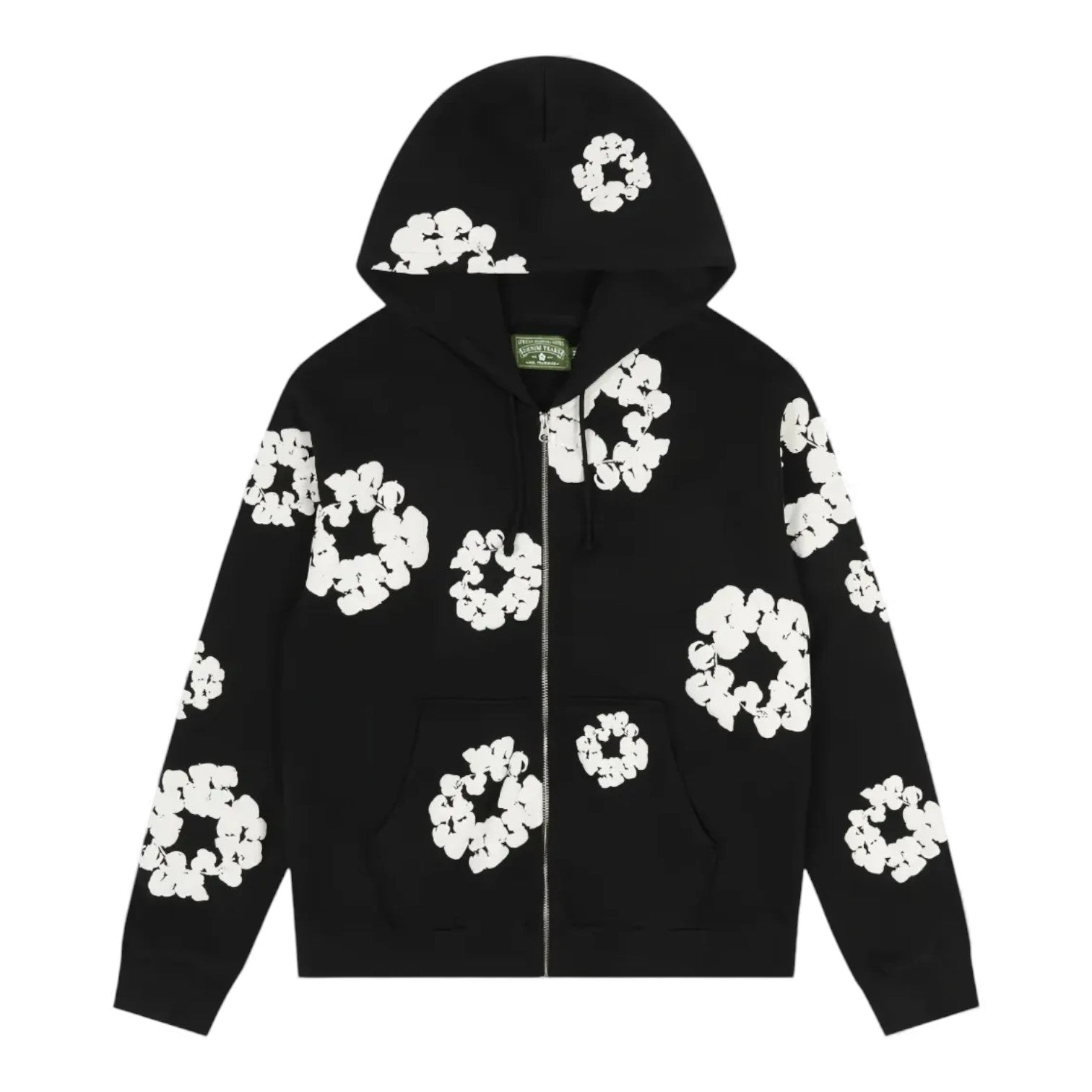 Denim Tears Cotton Wreath Zip Hoodie - Black