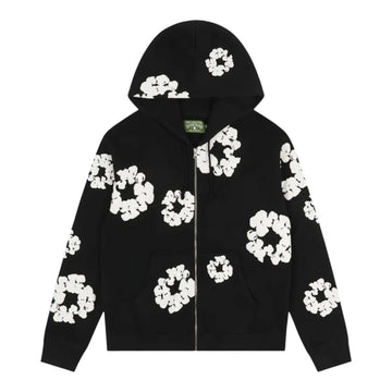 Denim Tears Cotton Wreath Zip Hoodie - Black