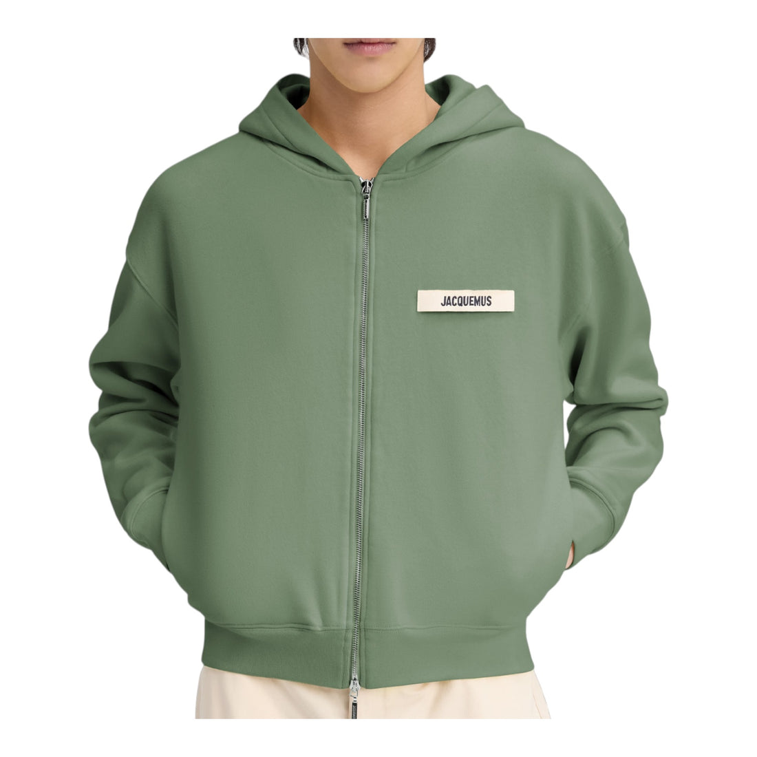 Jacquemus Le Hoodie Zip Gros Grain 'Pale Green'