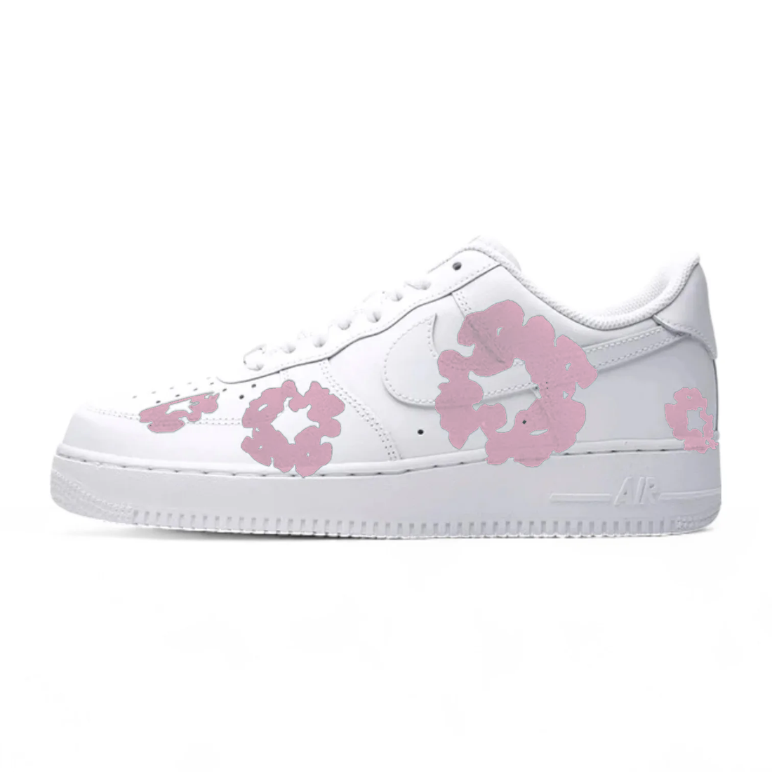 Nike Air Force 1 ’07 White – Custom Denim Tears Pink
