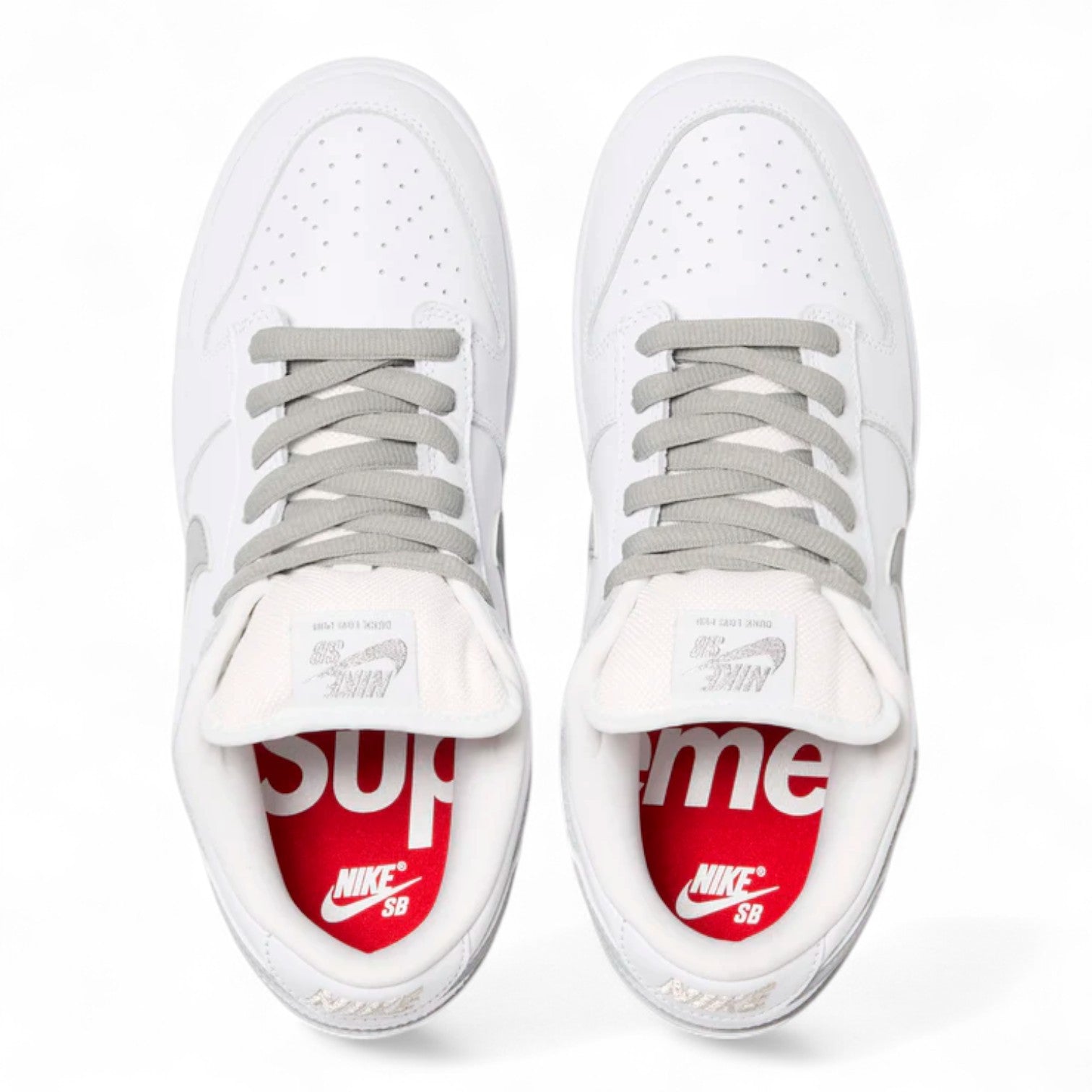 Nike SB Dunk Low Supreme 94 White Metallic Silver