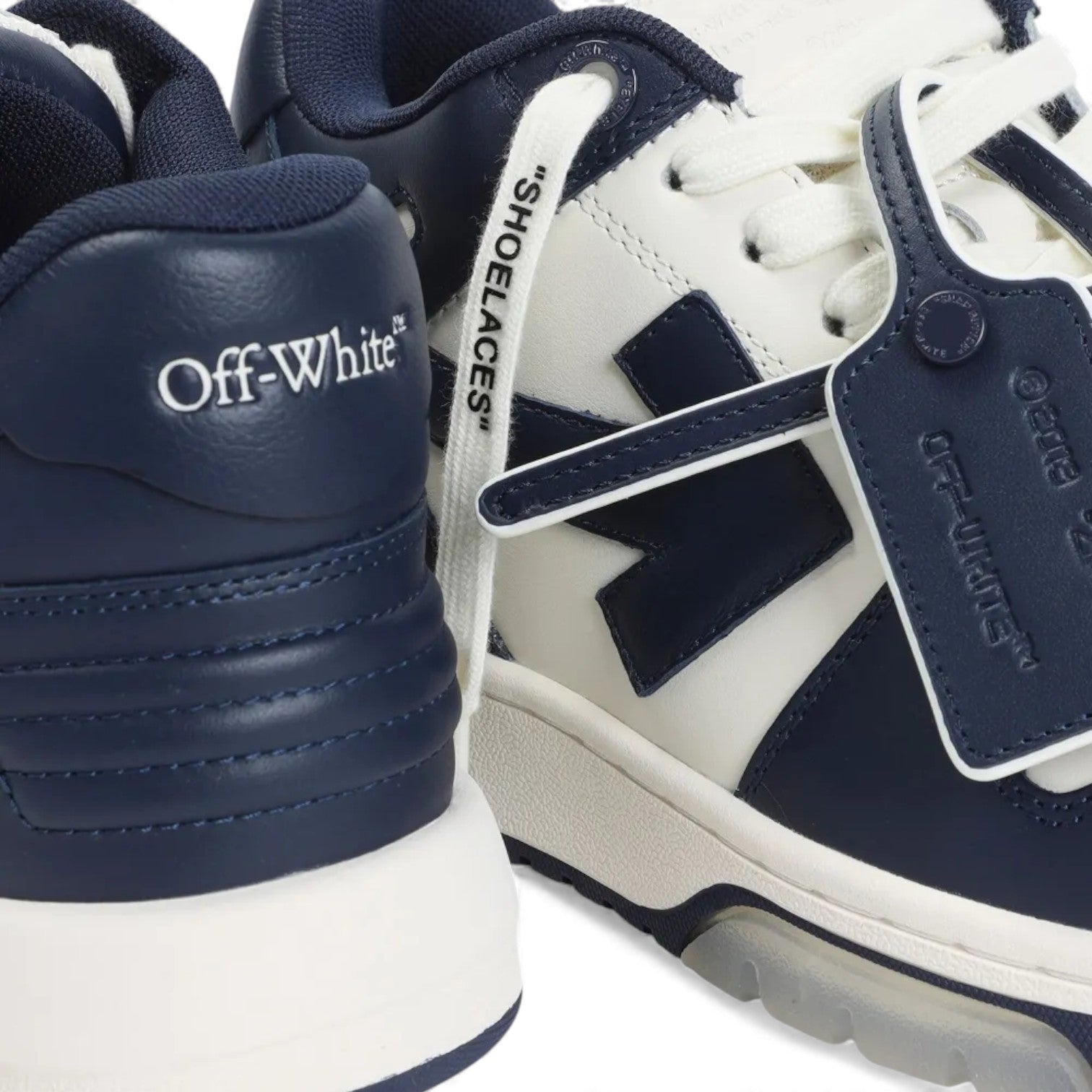 Off-White Out Of Office Leather - Navy Blue