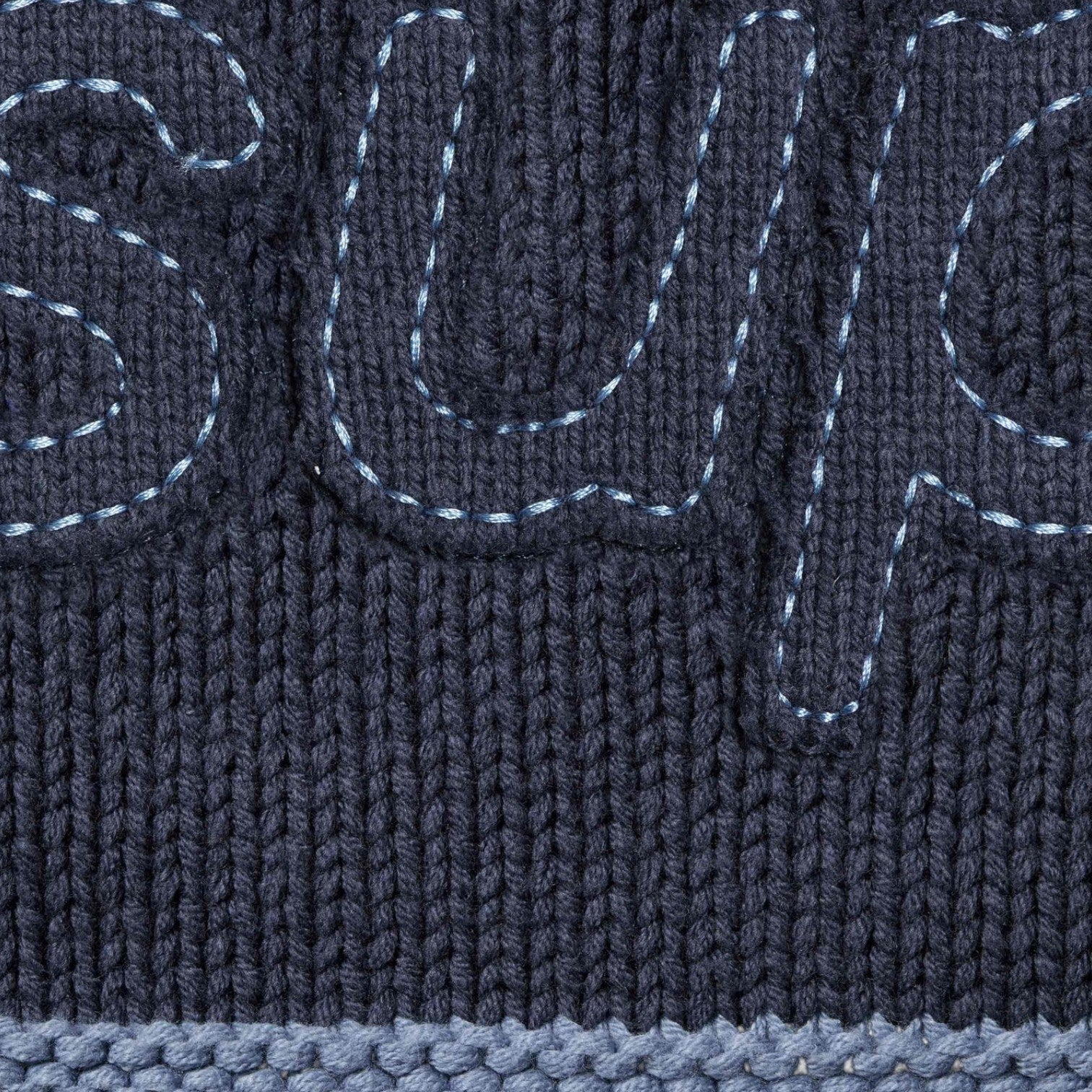 Supreme Tonal Appliqué Sweater - Navy Blue