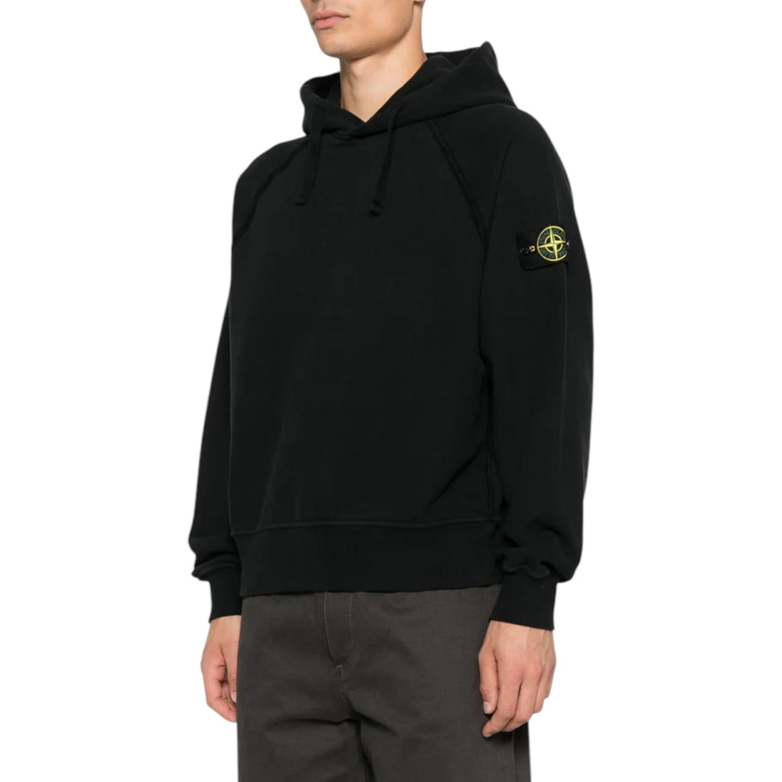 Stone Island Cotton Hoodie - Black