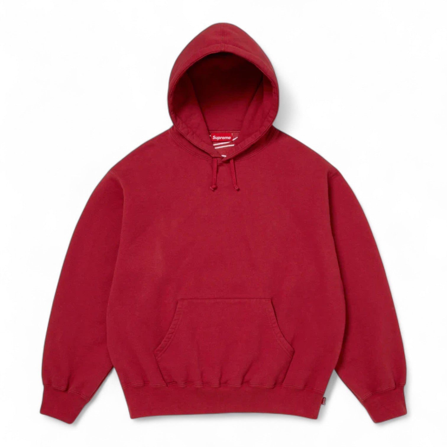 Supreme Satin Applique Hooded Sweatshirt - Dark Red