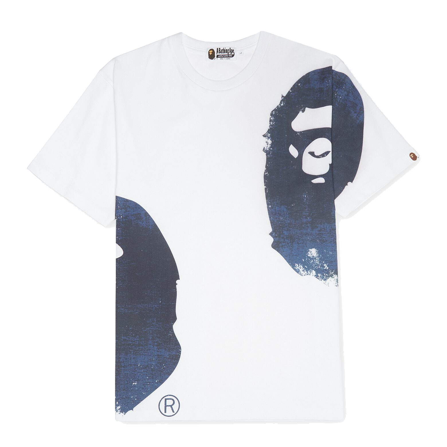 BAPE Overprinted Multi Ape Head Tee White