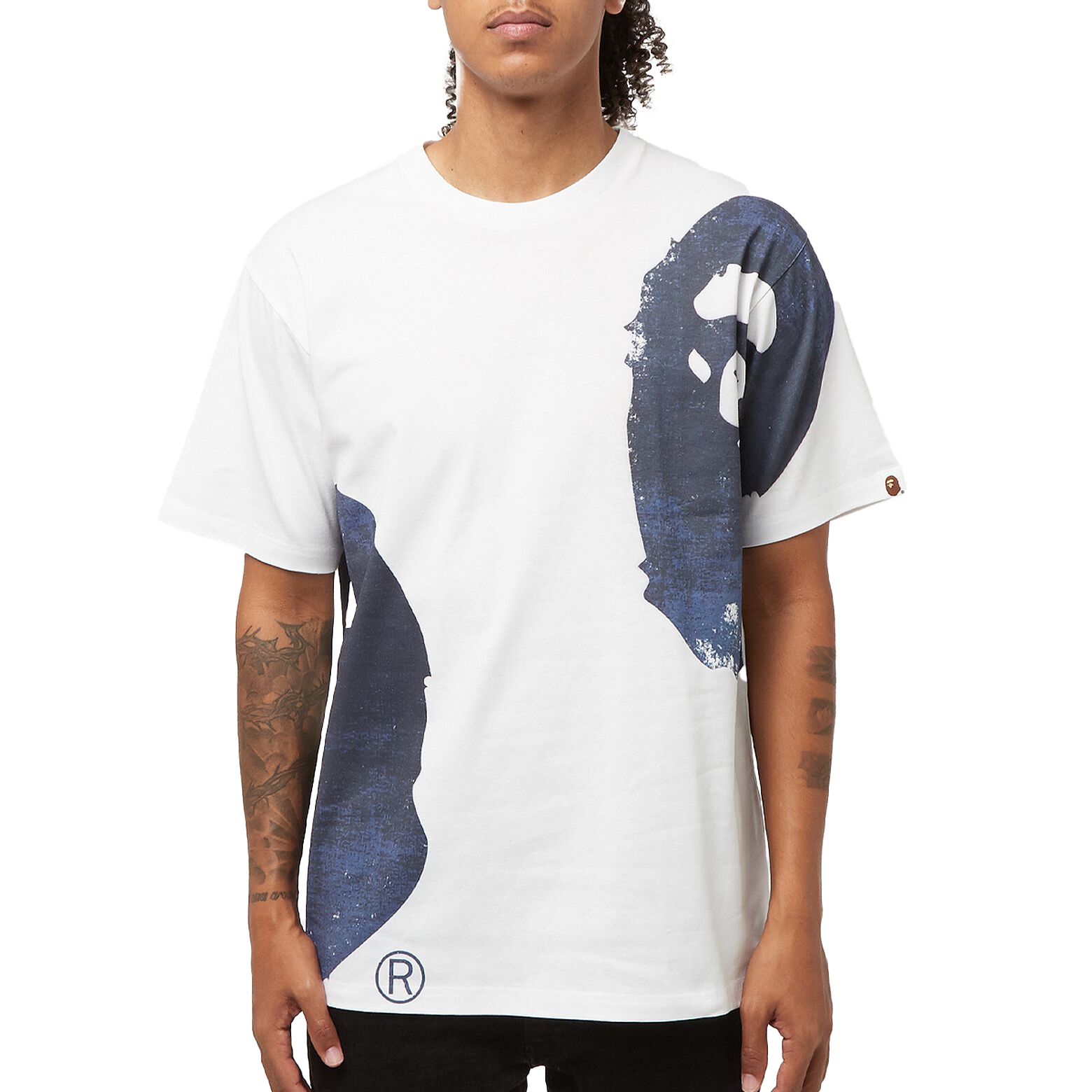 BAPE Overprinted Multi Ape Head Tee White