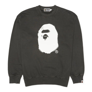 A Bathing Ape Spray Ape Head Garmint Dyed Crewneck