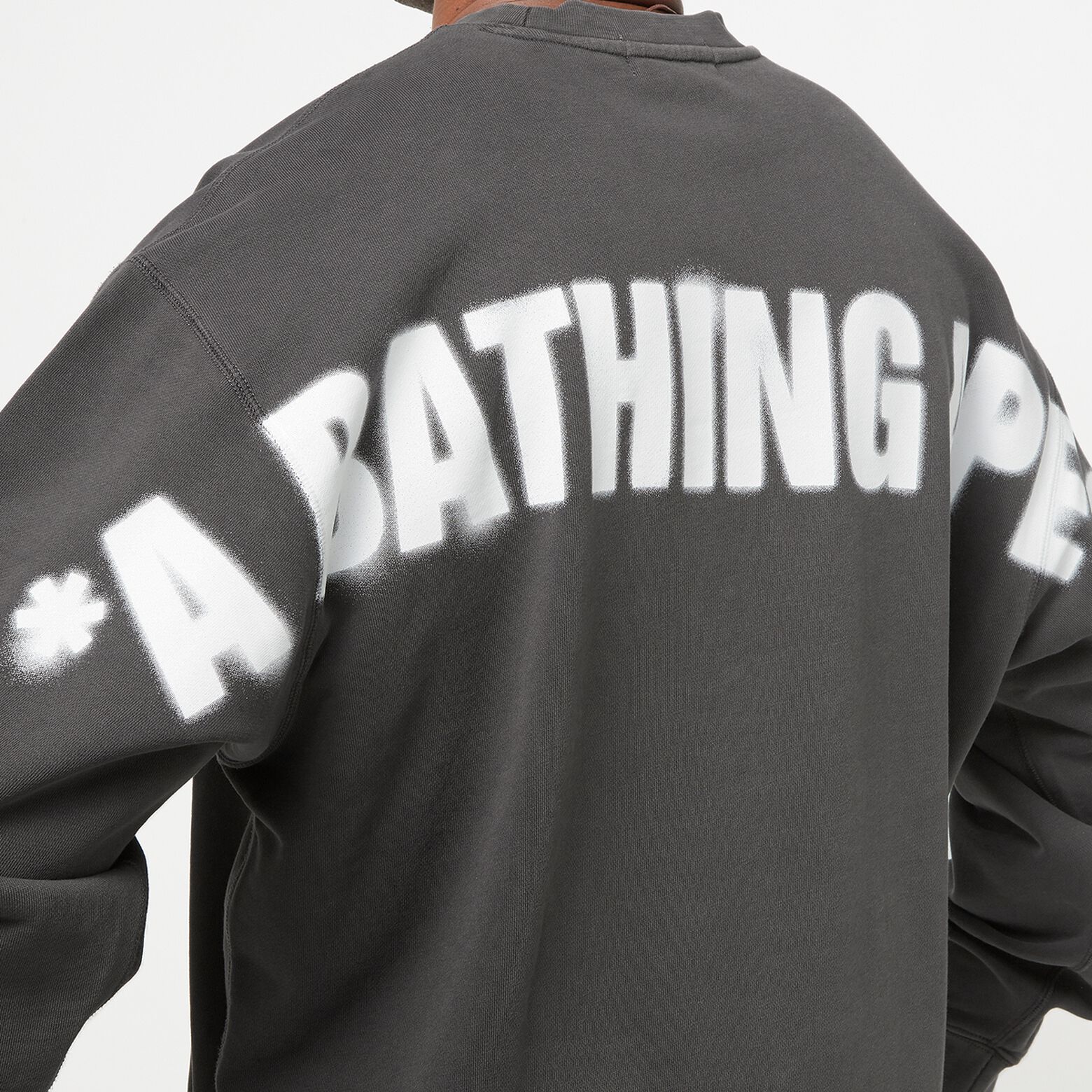 A Bathing Ape Spray Ape Head Garmint Dyed Crewneck